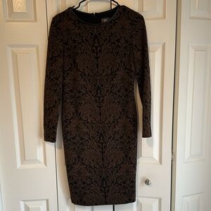 Vince Camuto Long-sleeve Jaquard Dress